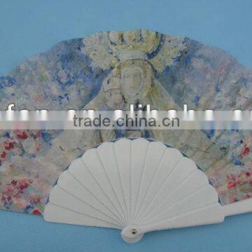 new style advertising plastic with fabric fan