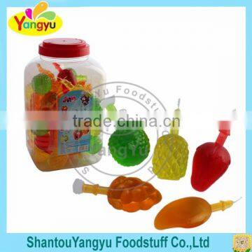 China supplier colorful cute cartoon fruit shape yummy fruity jelly