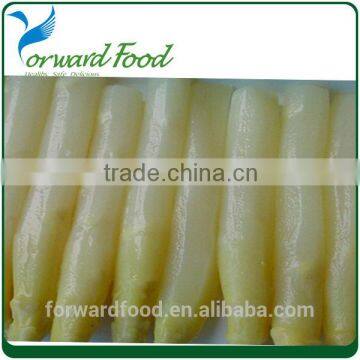 Canned white asparagus tips and middle-cut