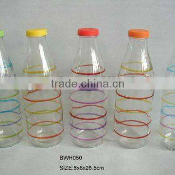 Glass Jar With Hand Drawing Used for Storage Food