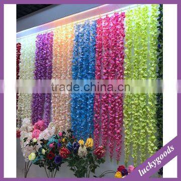 flower making 2m long plastic artificial flowers vine for wedding decoration