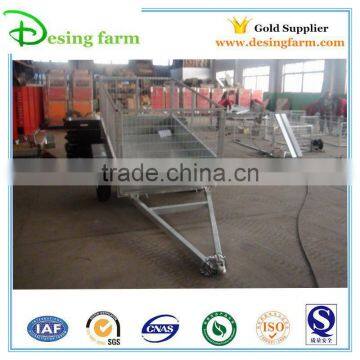 7x4 hot dip galvanized strong box trailer with cage