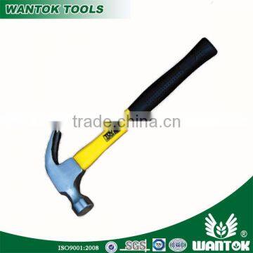 CW075 high carbon steel Amercian type claw hammer with fiberglass handle