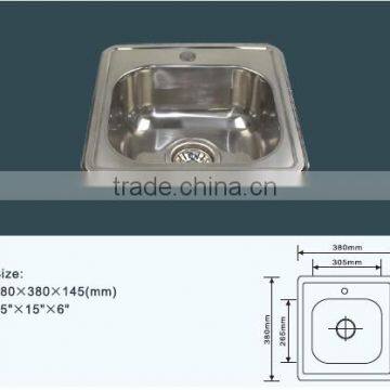 JZ-182 201 Single Bowl Stainless Steel Kitchen Sink photo-2