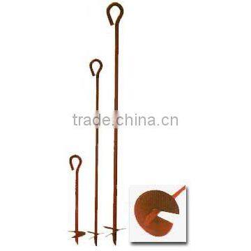 Q235 galvanized earth screw anchor