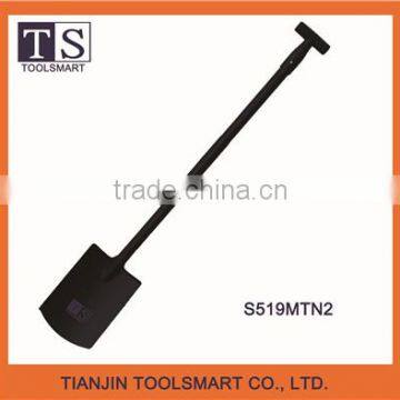 Different types of camping steel garden shovel with long handle