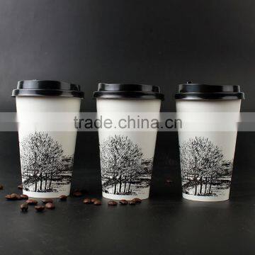 Factory Price 16oz Custom Logo Printed Double PE Cold Drink Paper Cup photo-3