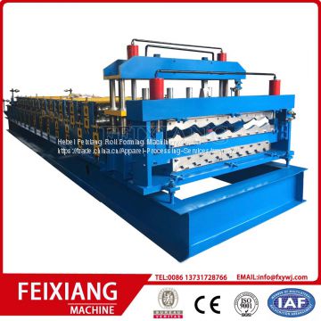 Double layer aluminum panel roof forming machine