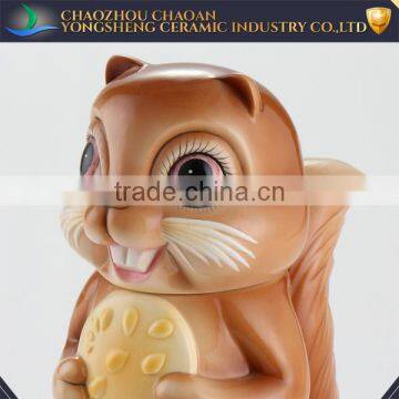 Decorative Attractive Biscuit Canister Ceramic Squirrel photo-2
