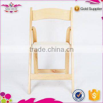 New Degsin Qingdao Sionfur Solid Antique Wood Folding Chair