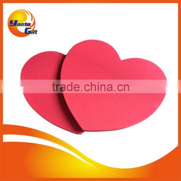 Cheap Custom Logo Printing Heart Shape Sticky Notes ,Fluorescent Sticky Notes