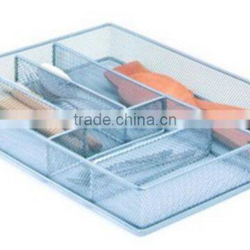Store More Home Bases 6 Grid Metal Mesh Cutlery Tray For Kitchen photo-2