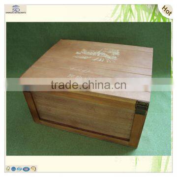 Decorative Six Bottle Pack Wood Beer Wine Gift Box photo-3