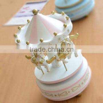 N533 Wooden Music Box Wooden Carousel Christmas Gift Decoration photo-5