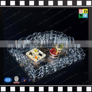 Restaurant Decorative Elegant Dessert Cracker Serving Tray Acrylic Serving Cracker Tray for Sale photo-3