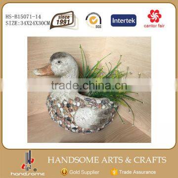 12.5 Inch Resin Outdoor Garden Decoration Animal Statue Frog Figurines Flower and Grass Plant Pot photo-5