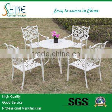 Hot sale cast aluminium 4+1 dining set furniture SCAF024