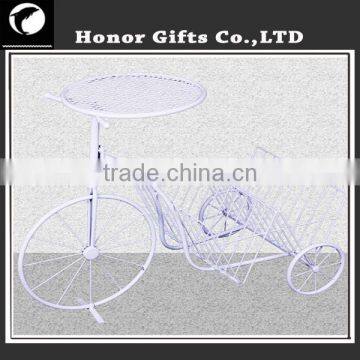 Fashion Design Wrought Iron Bicycle Plant Stand Decoration Bicycle Flower Stand photo-4