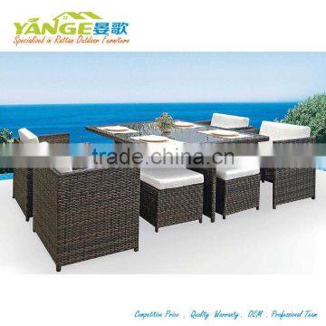 chineses restaurant rattan furniture table and chair