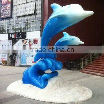 Fiberglass Dolphin Statue Sculpture Figure photo-4