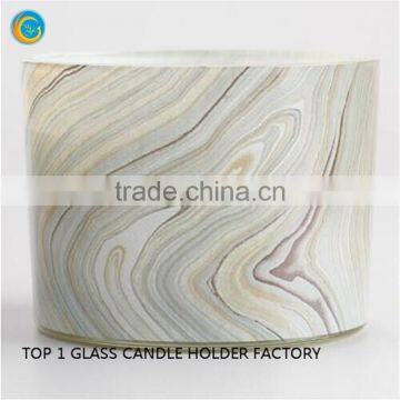 wholesale glass pedestal candle holder with high quality