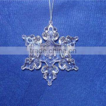 clear acrylic snowflake hanging ornament supplier for 2015