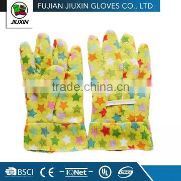 Drill cotton kids gardening gloves