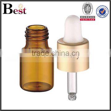 3 / 4 / 5 / 7 / 8 / 10ml Cosmetic Matt Golden Dropper Bottle Perfume Glass Amber Fragrance Perfume Glass Bottle Factory photo-2