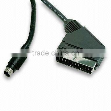 21 pin scart plug to 4pin DIN Cable 006