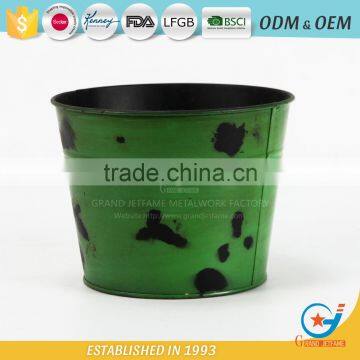 garden iron and zinc powder coated beautiful flower bucket galvanized buckets for flowers