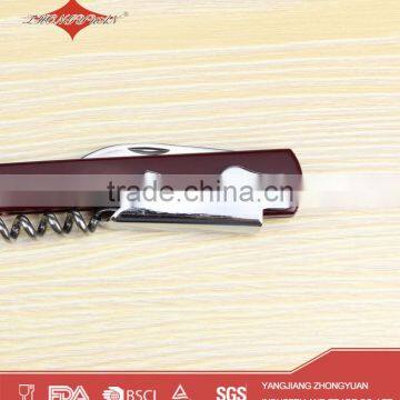 Custom Metal Novelty Wine Corkscrew Stainless Steel Bottle Opener With Knife photo-3