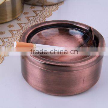 Color Plated Cheap Antique Bronze Metal Ashtray photo-4