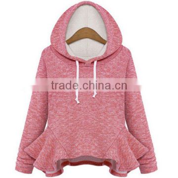 Girls Fashion Clothes cotton Plain Hoody crewneck dress sweatshirt