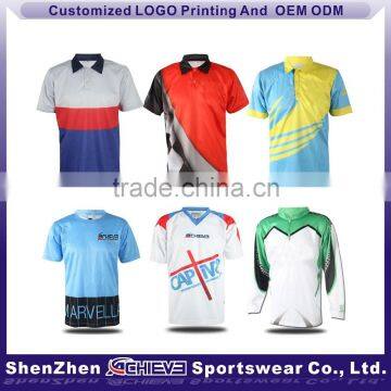 sport active cricket team shirts sublimated printing fashion polo wear,custom gym polo jerseys wholesale