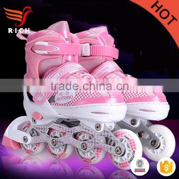 WSJ-X04 2017 Factory Wholesale Led Flat Women Wheel Sport Shoes and Sneakers photo-5