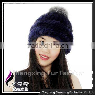 CX-C-239 2016 New Mink Fur Women Russian Style Winter Fur Hat With Pom Pom photo-2