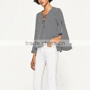 2017 Top Selling Products MAXNEGIO Latest Fashion Long Top Design Blouse photo-2