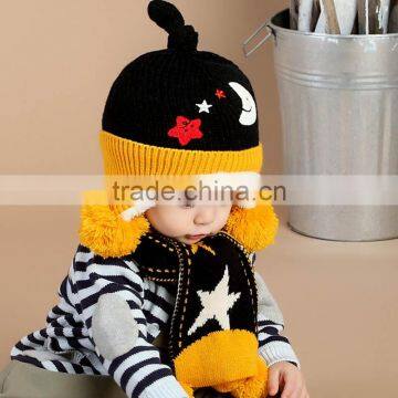 TC17004 Latest Fashion Funny Baby Fur Pom Pom Hat High Qulity Winter Warm Baby Beanie Hats Wholesale photo-5