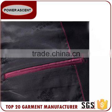 New Design Satin Trim Formal Business Black Men'S Fashion Suit Jacket photo-6