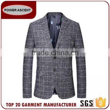 Wholesale Custom Style Fashion Suit Jacket Blazer Checked Men'S Suits For Sale