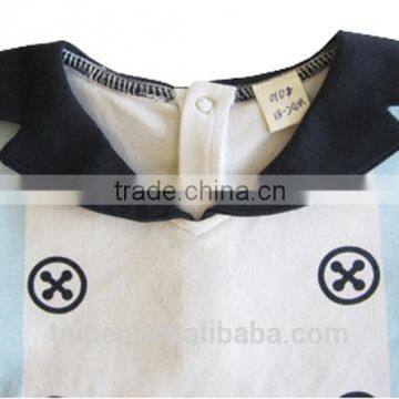 Short Sleeve Baby Bodysuit Navy Style 100% Cotton Romper For Toddler Knitted Kids Clothes Wholesale photo-3