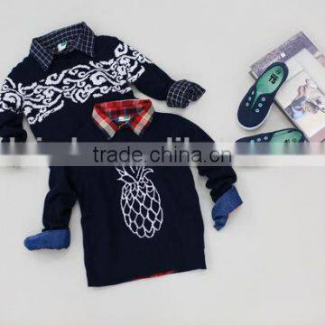 Wholesale Fashion Pure Cotton Sweater All-match Printed Pattern Kids Sport Sweater photo-4