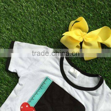 2016 Baby Girls Boutique Outfits Girls Summer Capri Clothing Baby Girls Back to School Otufits With Accessories photo-2