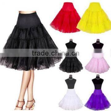 12 Colors A-Line Hoopless Short Petticoat Underskirt
