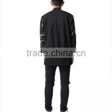 Customized Men's/Women's PU Leather Sleeves Jacket T13358 photo-5