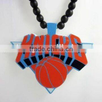 High quality Yiwu custom hip hop good wood acrylic necklace