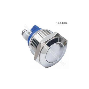 2016 hot sale 16mm waterproof metal push button switch manufacture China
