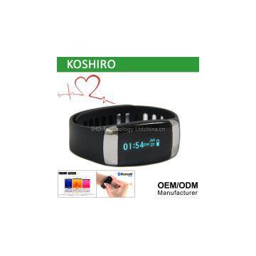 OLED Touch Screen Smart Bluetooth Heart Rate Monitor Wrist Watch photo-2