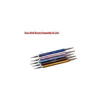 Eeesa Professional Nail Art Decorations Painting Set Acrylic Nail Gel Kit Picker Pencil Gemstone Stamper 2 Way Nail Striper Dotting Tools Brushes DIY Design