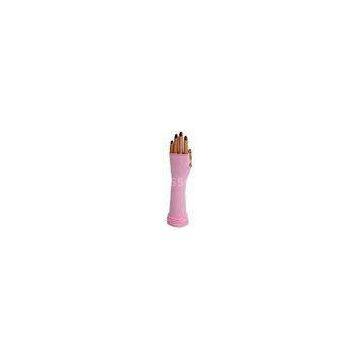 Custom Made Fingerless Pure Pink Knitted Arm Warmer Sleeves For Women Ensure 100% Quality